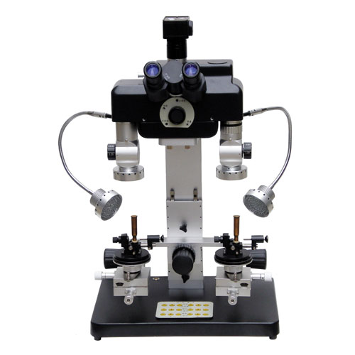 Ballistic/Comparison Microscope w LED Goosenecks - Model 16200 - Click Image to Close