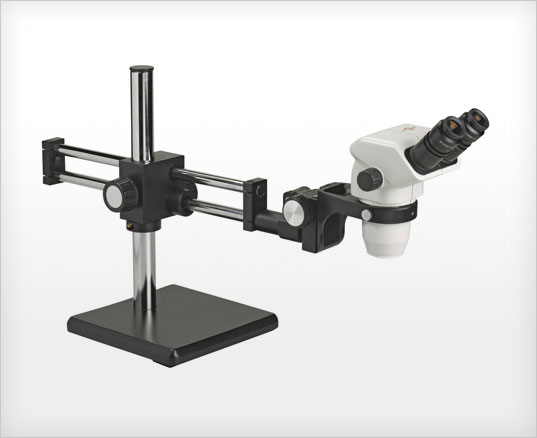 Binocular Zoom Stereo Microscope on Boom Stand - Model 3075-BS - Click Image to Close