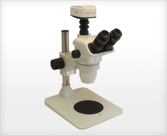 Binocular Zoom Stereo Microscope, Pole Stand - Model 3075-PS - Click Image to Close